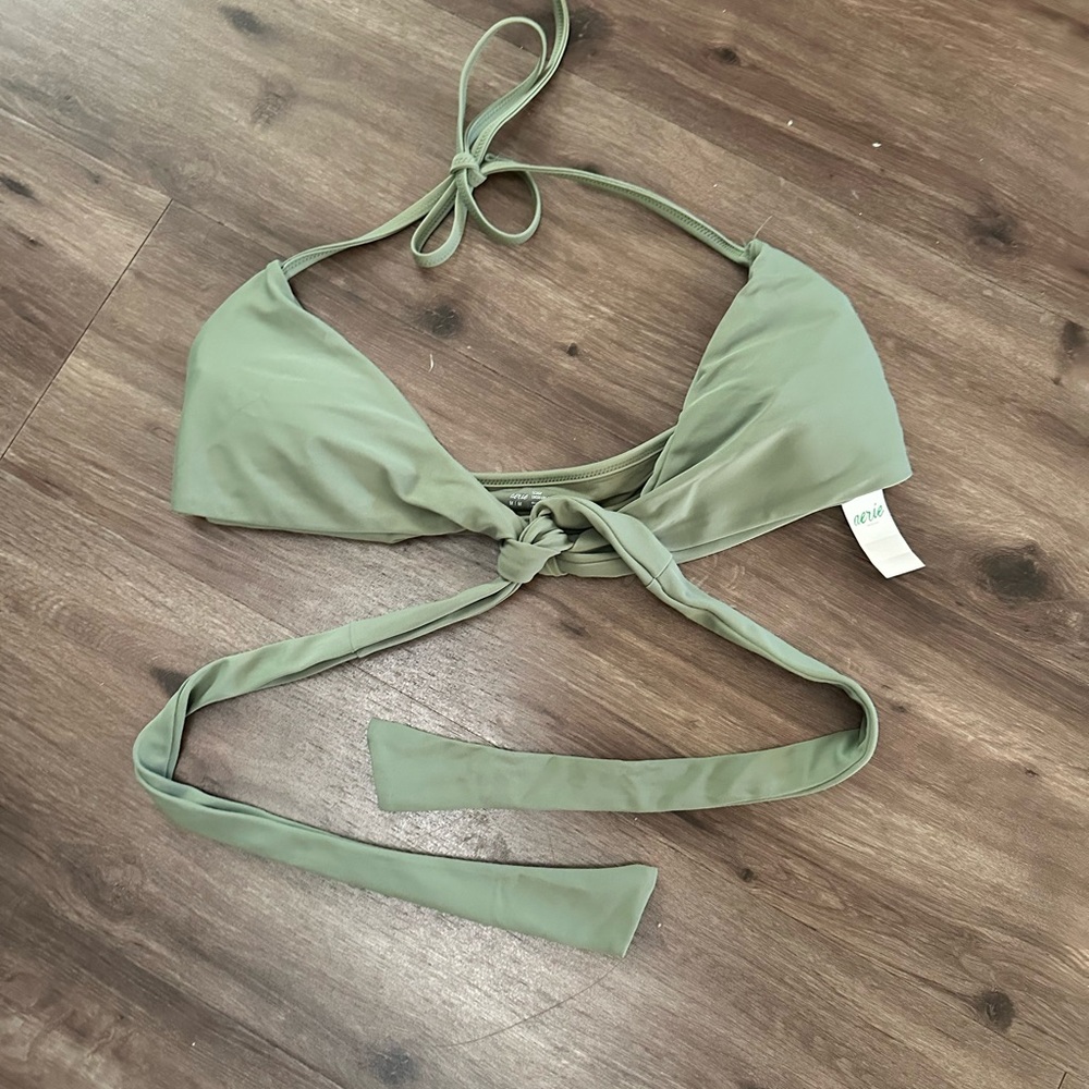Aerie Olive Scoop Bikini Top